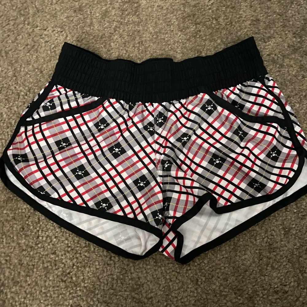 Xhilaration black and red plaid cover shorts